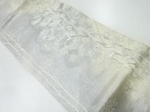 アンティーク　樹木模様織出し袋帯（材料）